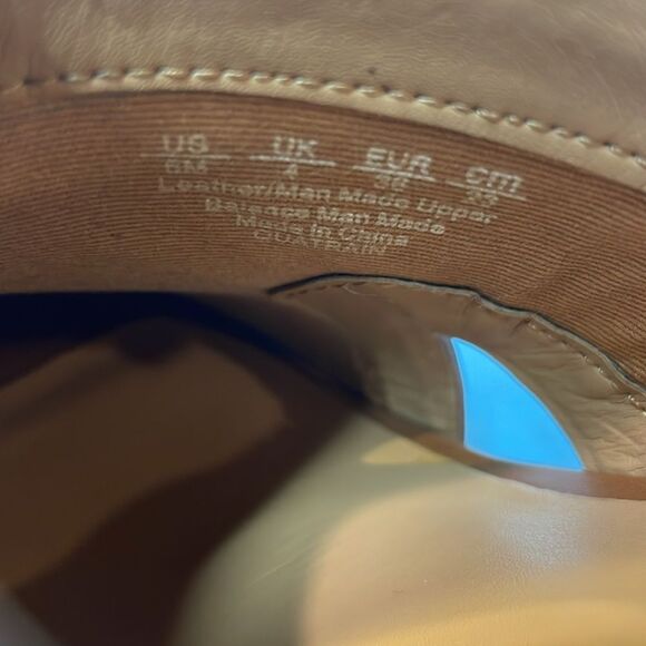 Franco Sarto Brown Leather Peep Toe Slingback Heels Women’s Sz 6 - Picture 10 of 10